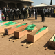 Members of the Islamic Movement of Nigeria pray near the bodies of its members, who were killed after security forces opened fire during the Shi’ite group’s protests, in Mararaba, near Abuja, Nigeria Nov. 8, 2018.